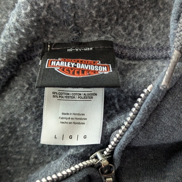 Harley-Davidson Gray Zip-Up Hoodie - Picture 3 of 6